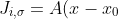 J_{i,\sigma} = A(x - x_{0})\exp^{-((x - x_{0}^2)/2\sigma^2)}/\sigma^3
